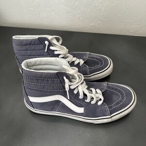 Vans High-Top Sneakers in Navy and White